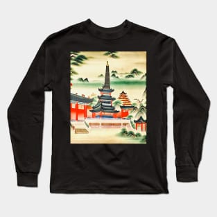 Pagoda and temple in Cambodia Long Sleeve T-Shirt